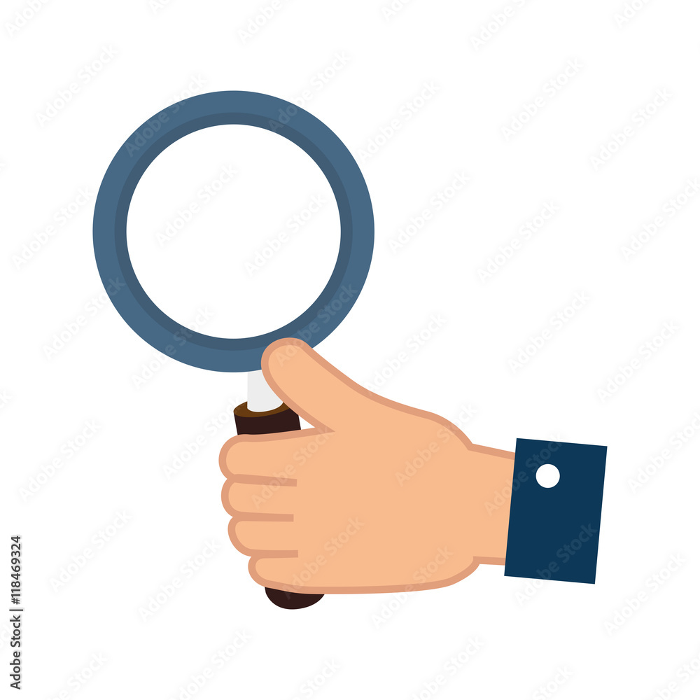 lupe magnifying glass hand search explore instrument focus examine vector illustration isolated lupe magnifying glass hand search explore instrument focus examine vector illustration isolated