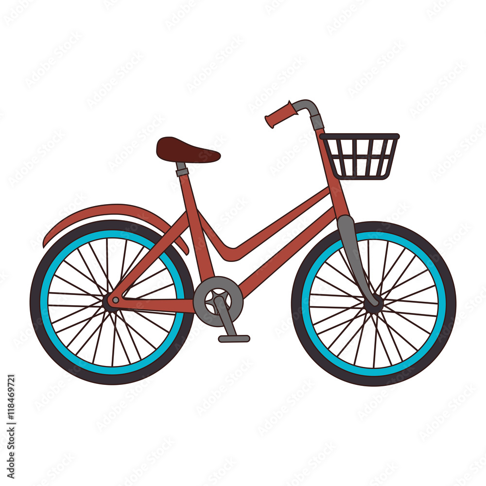 bicycle bike vehicle cycling object travel exercise active vector illustration isolated
