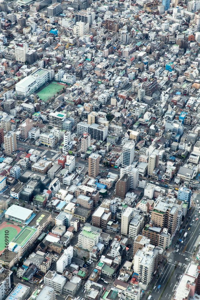 天気が悪い日の東京スカイツリーからの眺め Stock 写真 Adobe Stock