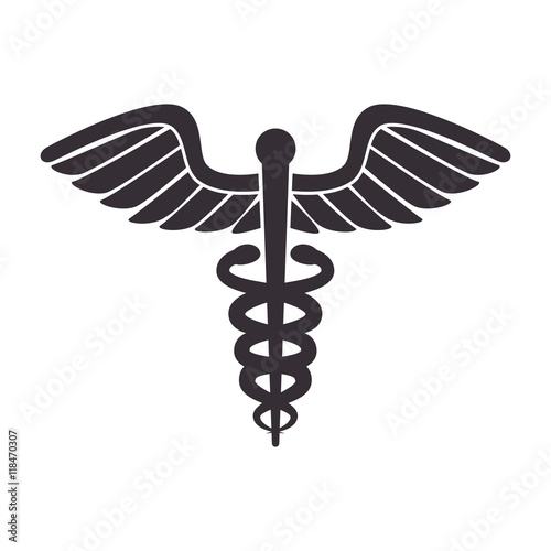 medical symbol caduceus snake medicine health serpents vector illustration isolated
