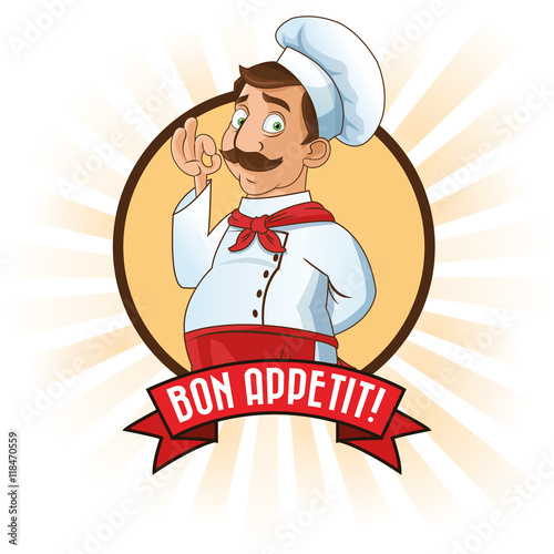 man chef mustache chefs hat person kitchen restaurant icon. Cartoon and anime design. Vector illustration