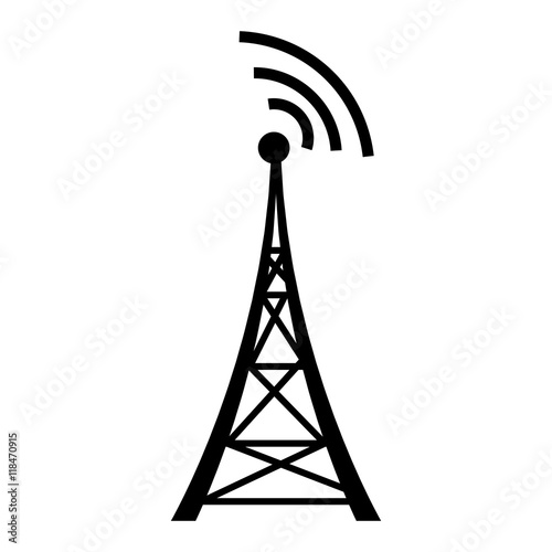 antenna communication station tower transmission wireless vector illustration isolated