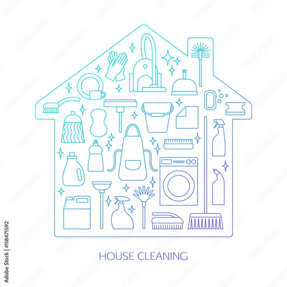 Fototapeta premium Cleaning concept.