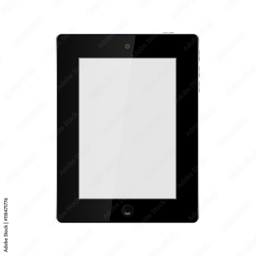 Black Tablet icon with isolated blank screen. Modern simple flat device sign. Black Tablet icon with isolated blank screen. Modern simple flat device sign.