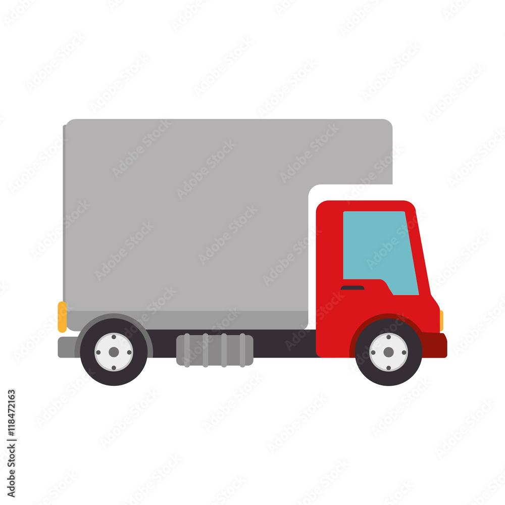 truck cargo delivery transport industry shipment vehicle transporter vector ilustration isolated