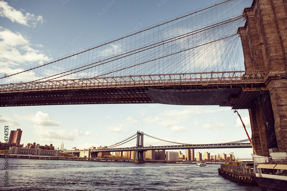 New York City skyline with Brooklyn Bridge and Lower Manhattan New York City skyline with Brooklyn Bridge and Lower Manhattan