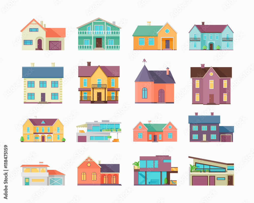 Big Set of Houses, Buildings and Architectures