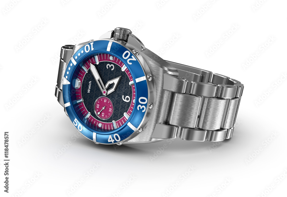 Mechanical wrist watch. 3D illustration . My own design Mechanical wrist watch. 3D illustration . My own design
