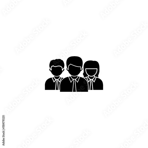 People Icons - Isolated On White Background. Vector Illustration, Graphic Design. For Web, Websites, Print. Business Concept