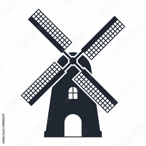 Windmill icon Fototapet