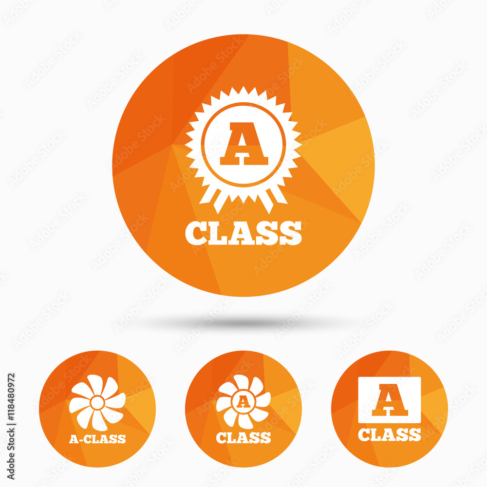 Premium level award icons. A-class ventilation. Premium level award icons. A-class ventilation.