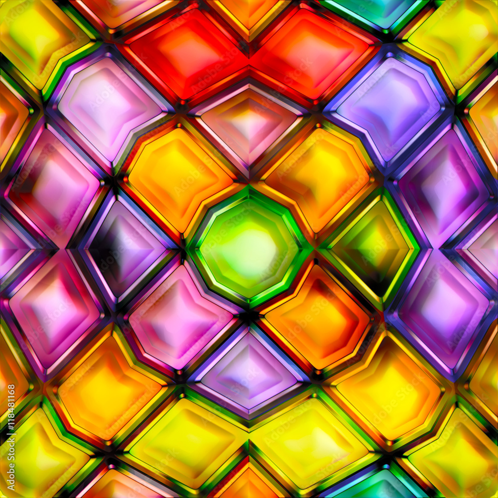 Seamless texture of abstract shiny colorful 2D illustration
