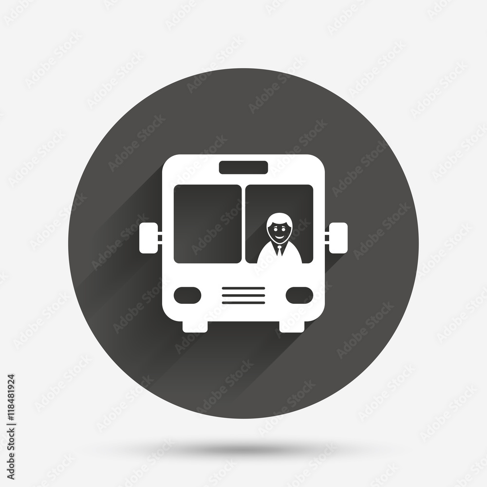 Bus sign icon. Public transport symbol. Bus sign icon. Public transport symbol.