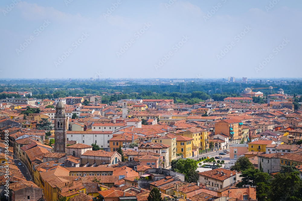 VERONA, ITALY - JULY, 2, 2016: Panorama of Verona, Italy