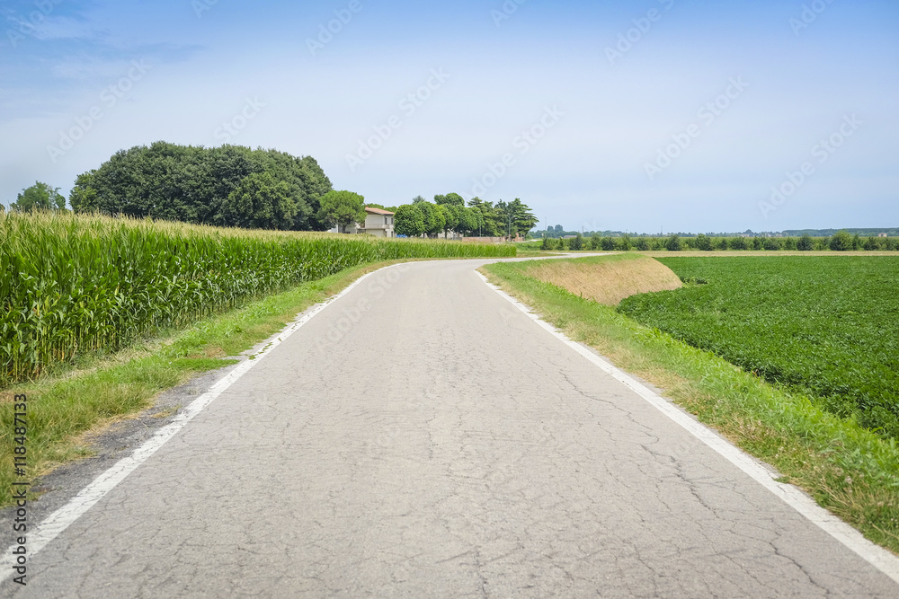 Landscape with the image of an Italian countryside Landscape with the image of an Italian countryside