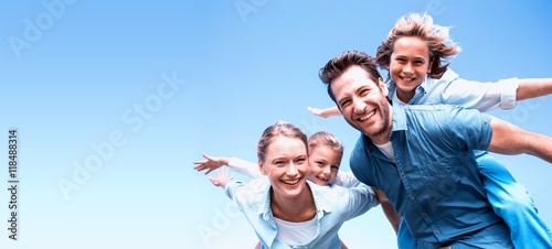 Happy parents with their children photo