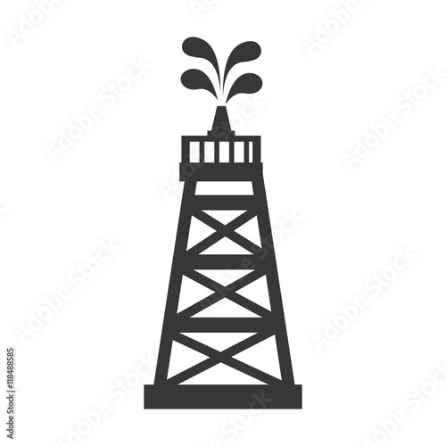 oil tower petroleum industrial industry structure vector illustration isolated