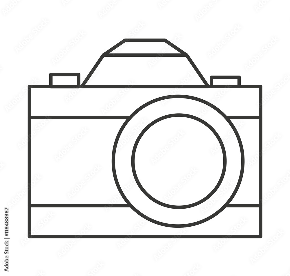 camera photographic isolated icon camera photographic isolated icon