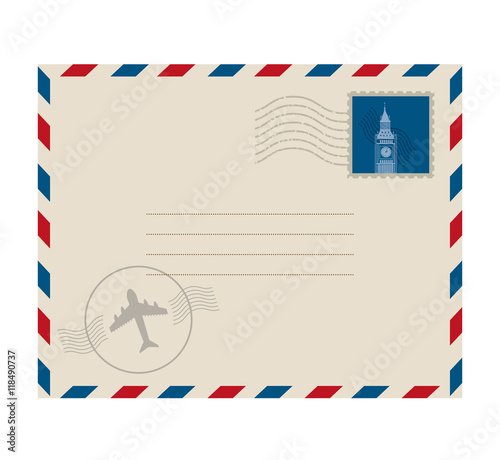postal stamp classic isolated icon