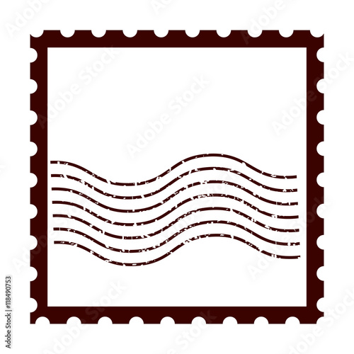 postal stamp classic isolated icon