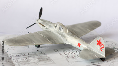 Plastic airplane modeling.