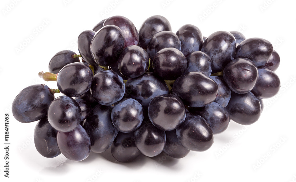 Bunch of blue grapes isolated on white background Bunch of blue grapes isolated on white background