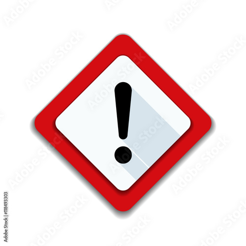 Exclamation danger sign