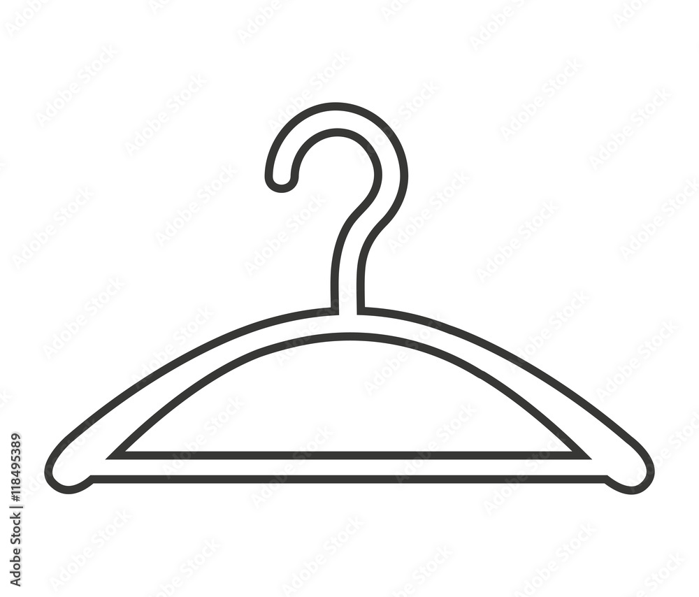 hook hanger clothes isolated icon hook hanger clothes isolated icon