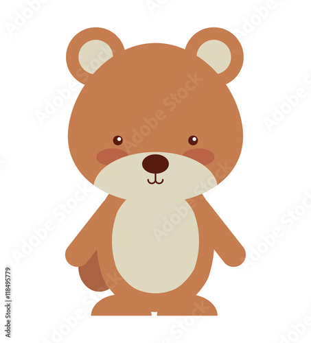 woodland chipmunk animal character cute icon