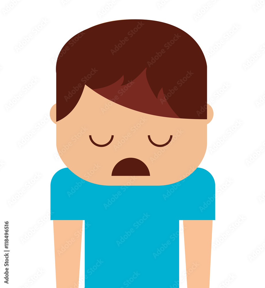 depressed person character isolated depressed person character isolated