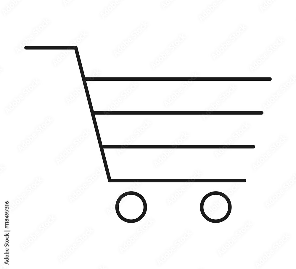 cart shopping isolated icon cart shopping isolated icon