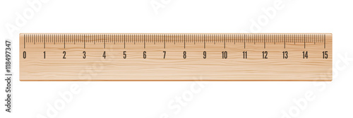 Vector wooden ruler