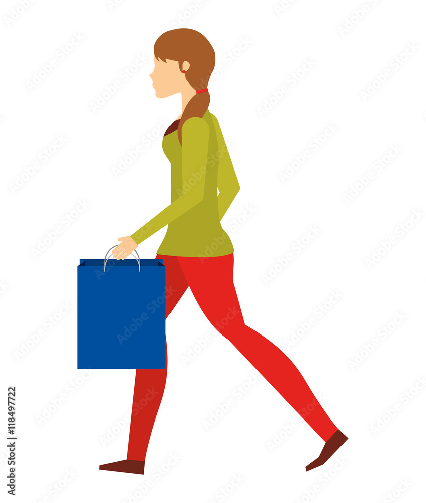 avatar person with shopping bags