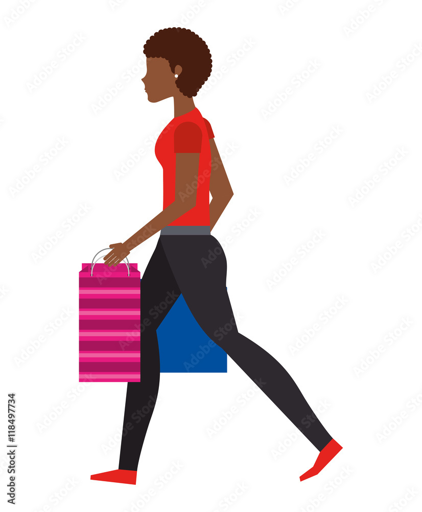 avatar person with shopping bags