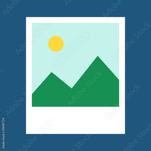 Flat icon photo. Picture icon. Vector illustration.