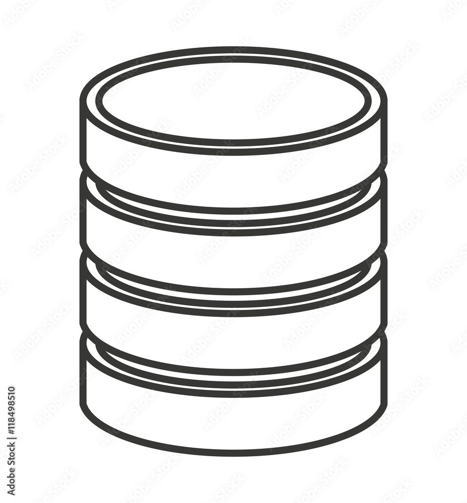 data storage isolated icon data storage isolated icon