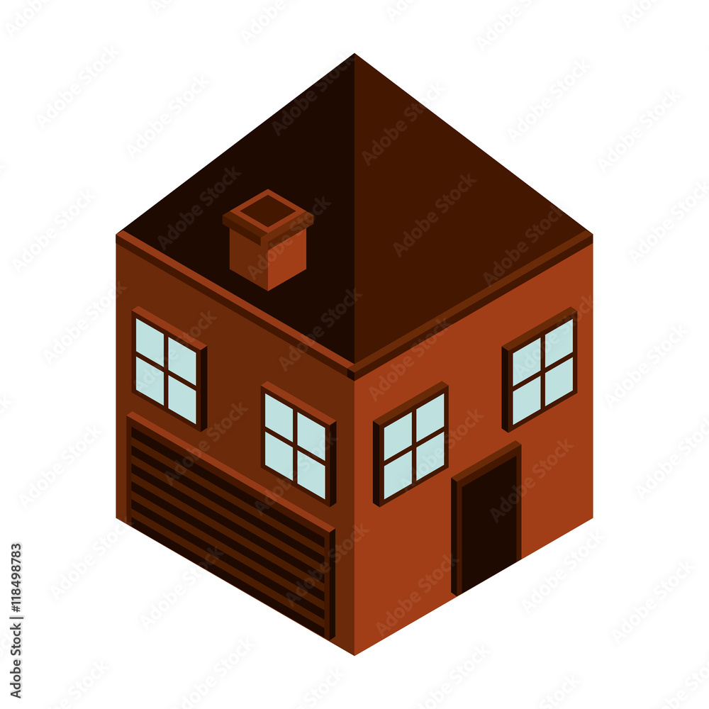 house isometric isolated icon house isometric isolated icon