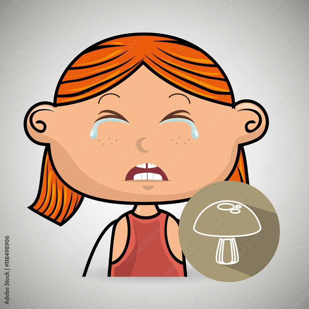 girl vegetable cry vector illustration graphic eps 10 girl vegetable cry vector illustration graphic eps 10