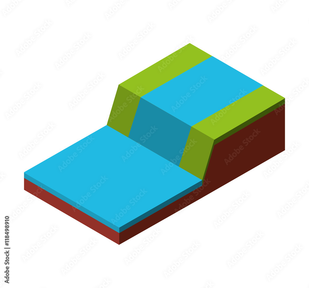 water isometric isolated icon water isometric isolated icon