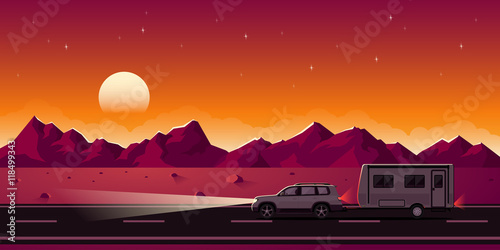 SUV and trailer