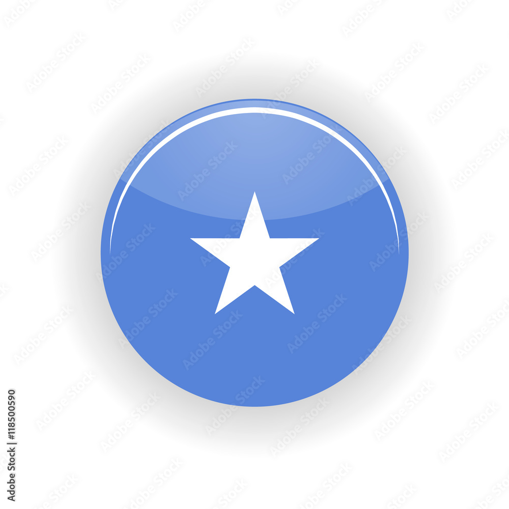 Somalia icon circle isolated on white background. Mogadishu icon vector illustration Somalia icon circle isolated on white background. Mogadishu icon vector illustration