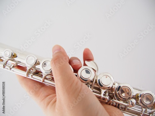 flute in a hand