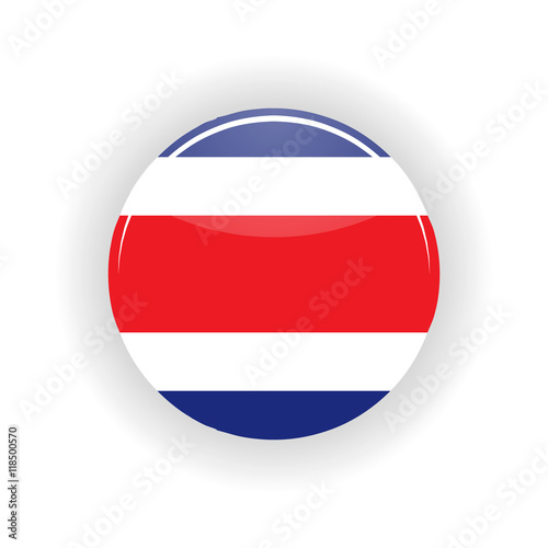 Costa Rica icon circle isolated on white background. San Jose icon vector illustration