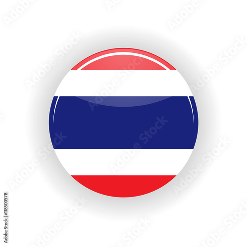 Thailand icon circle isolated on white background.Bangkok icon vector illustration