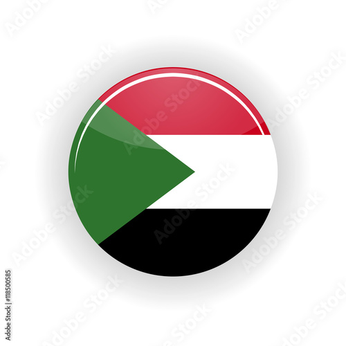 Free Download Sudan icon circle isolated on white background. Khartoum icon vector illustration - GFXLoad