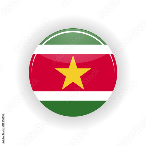 Free Download Surinam icon circle isolated on white background. Paramaribo icon vector illustration - GFXLoad