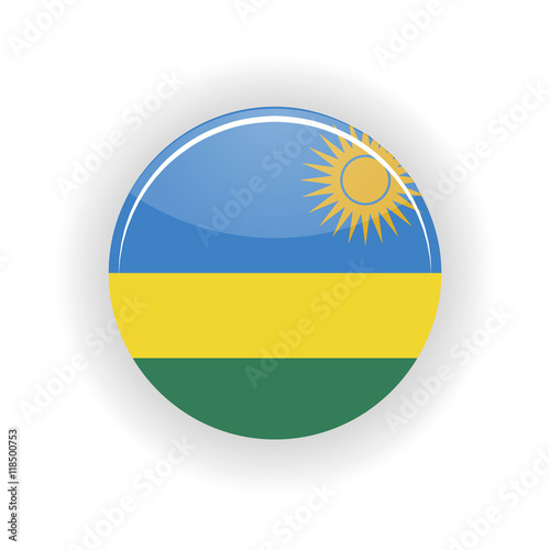 Free Download Rwanda icon circle isolated on white background. Kigali icon vector illustration - GFXLoad