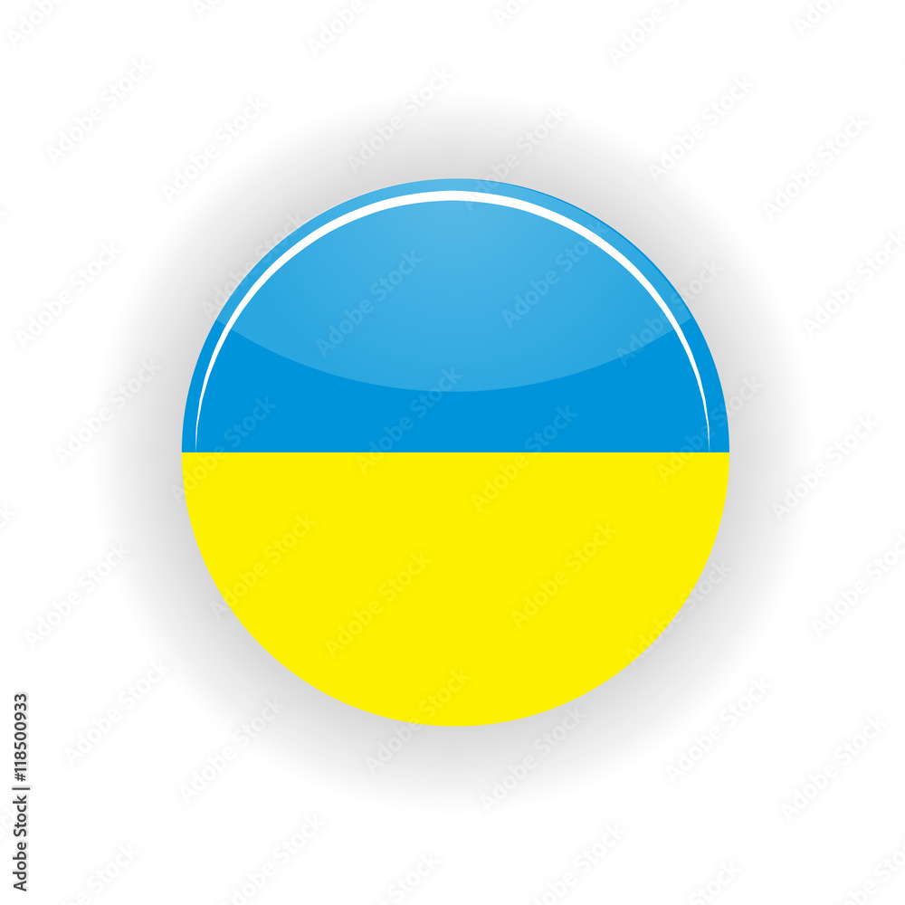 Ukraine icon circle isolated on white background. Kiev icon vector illustration Ukraine icon circle isolated on white background. Kiev icon vector illustration