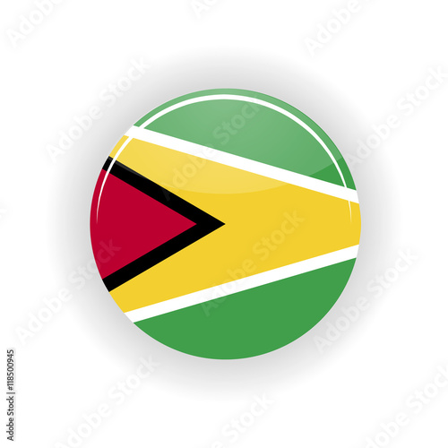 Free Download Guyana icon circle isolated on white background. Georgetown icon vector illustration - GFXLoad