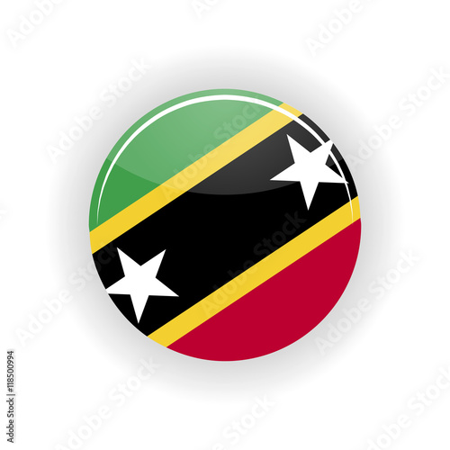 Free Download Saint Kitts and Nevis icon circle isolated on white background. Buster icon vector illustration - GFXLoad
